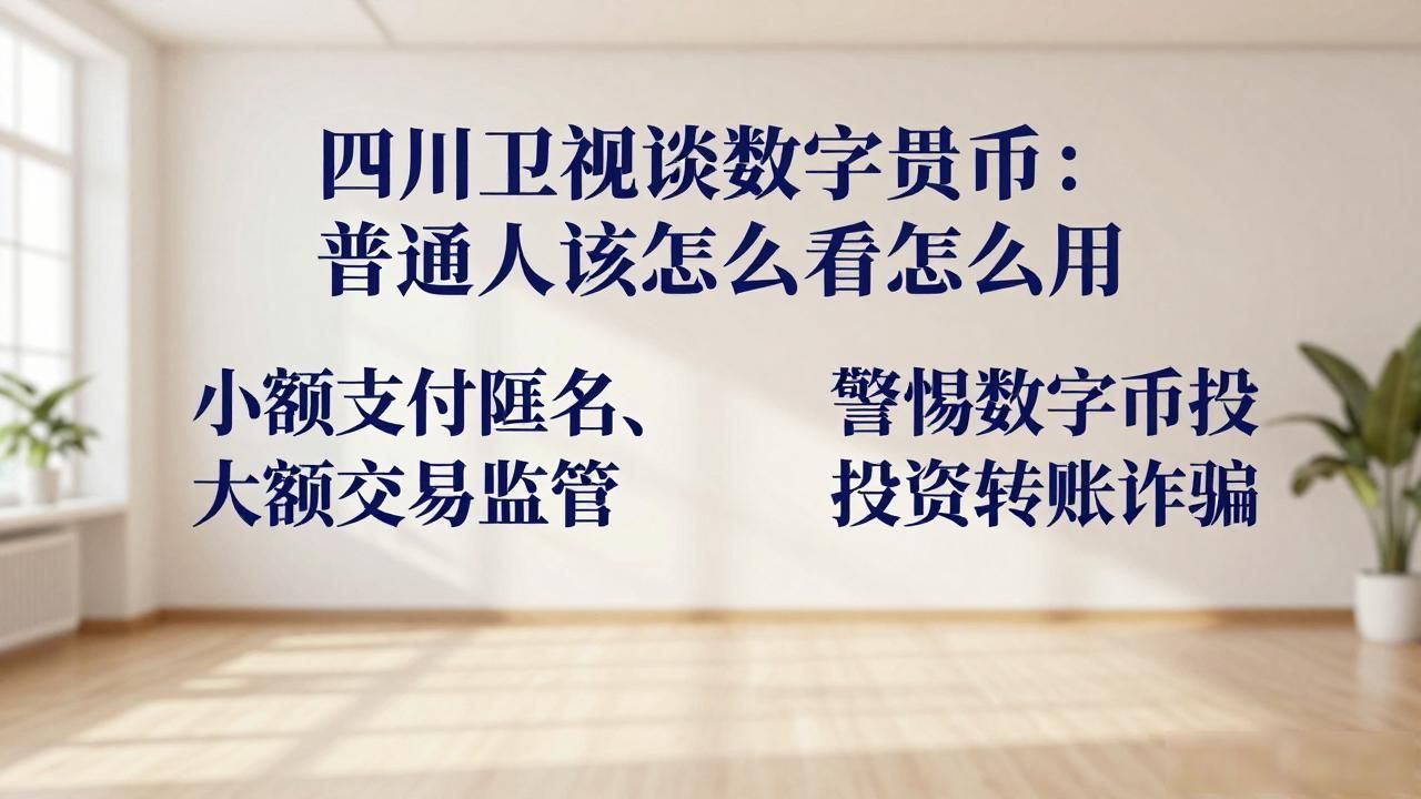 四川卫视谈数字货币：普通人该怎么看怎么用