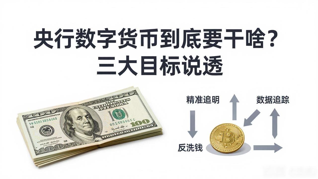央行数字货币到底要干啥？三大目标说透