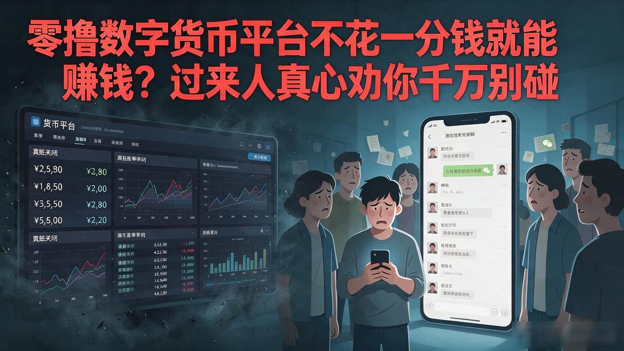 零撸数字货币平台不花一分钱就能赚钱？过来人真心劝你千万别碰