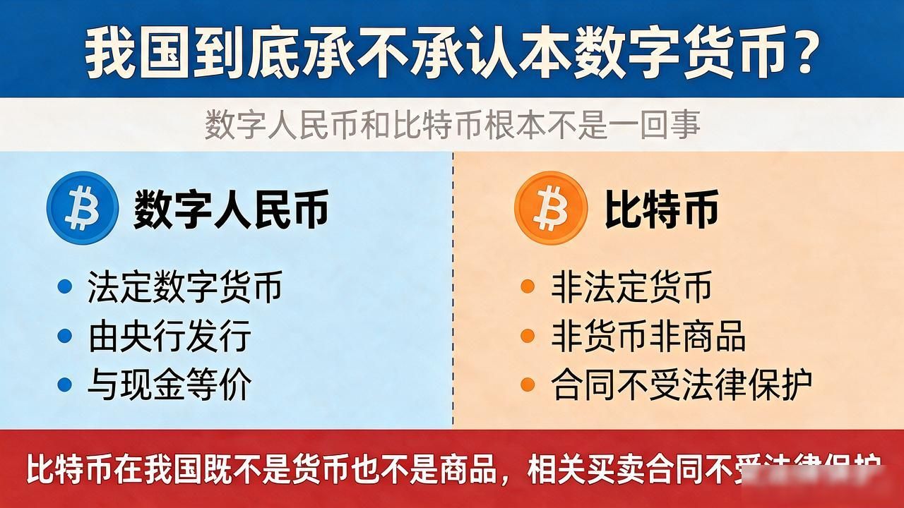 我国到底承不承认数字货币？数字人民币和比特币根本不是一回事