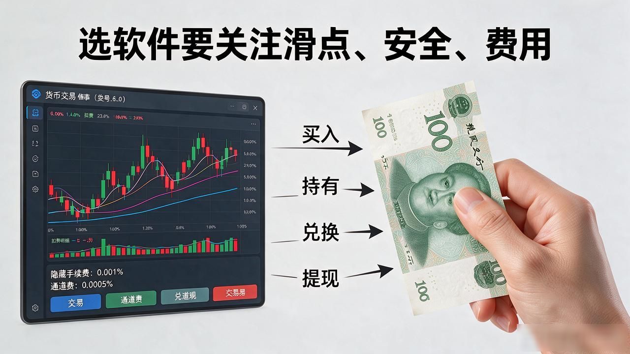 选数字货币买卖软件别再只看排行榜了，滑点、安全、费用才是真坑