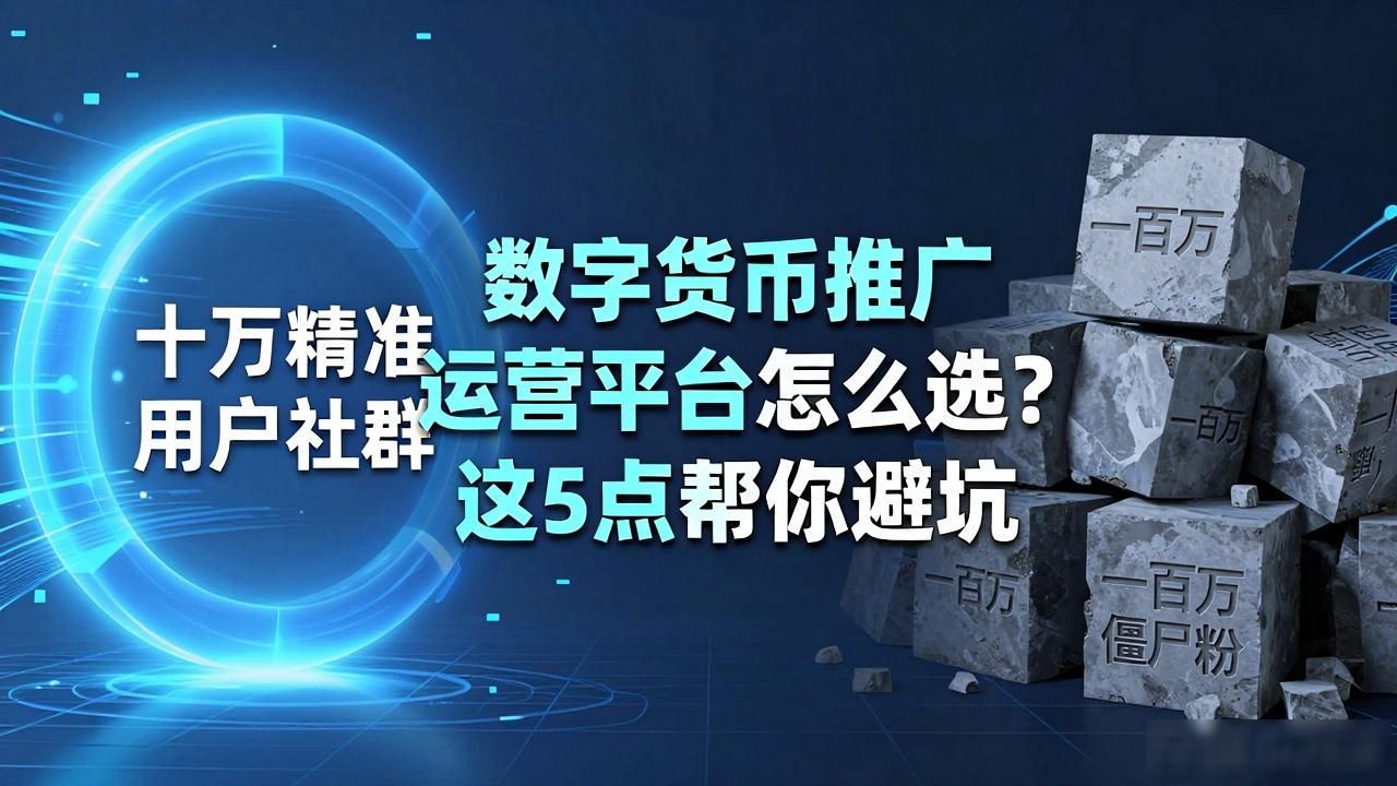 数字货币推广运营平台怎么选？这5点帮你避坑