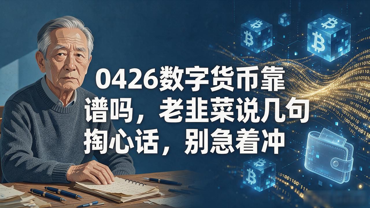 0426数字货币靠谱吗，老韭菜说几句掏心话，别急着冲