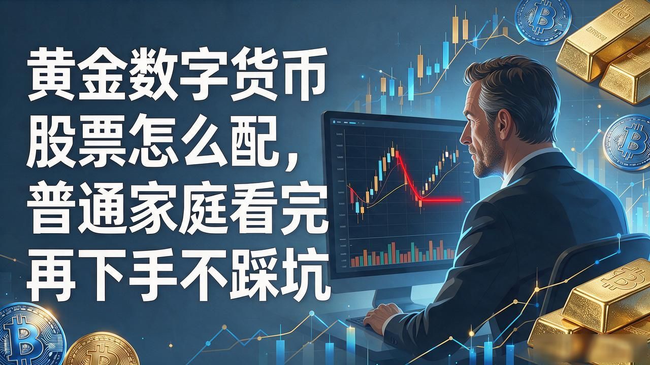 黄金数字货币股票怎么配，普通家庭看完再下手不踩坑