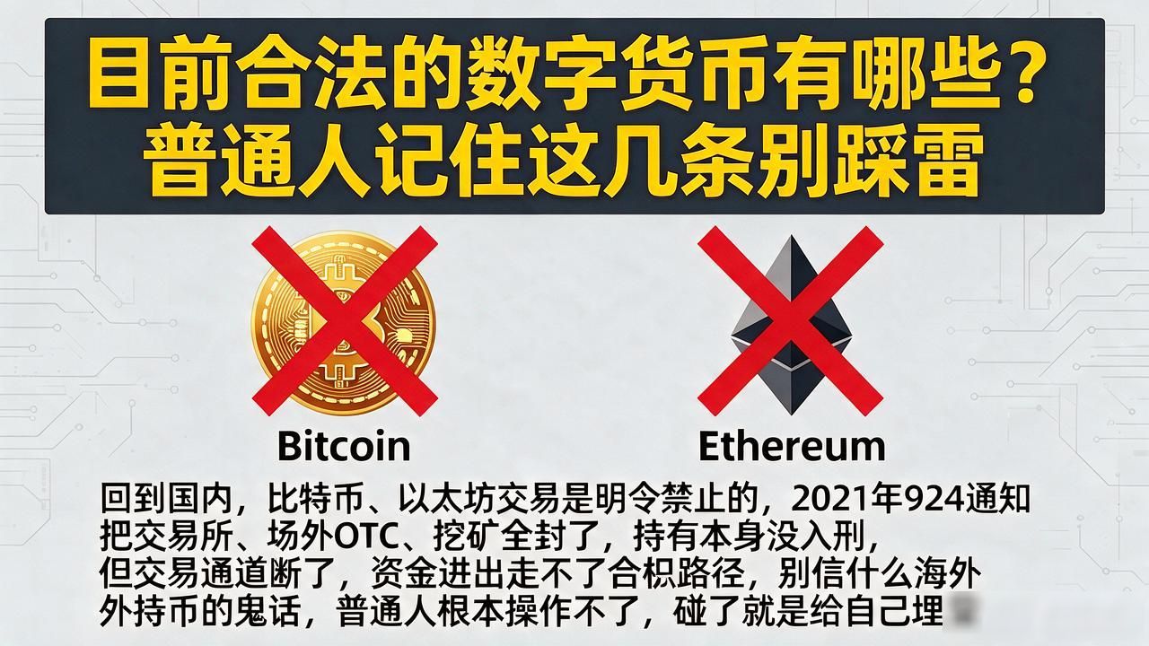 目前合法的数字货币有哪些？普通人记住这几条别踩雷