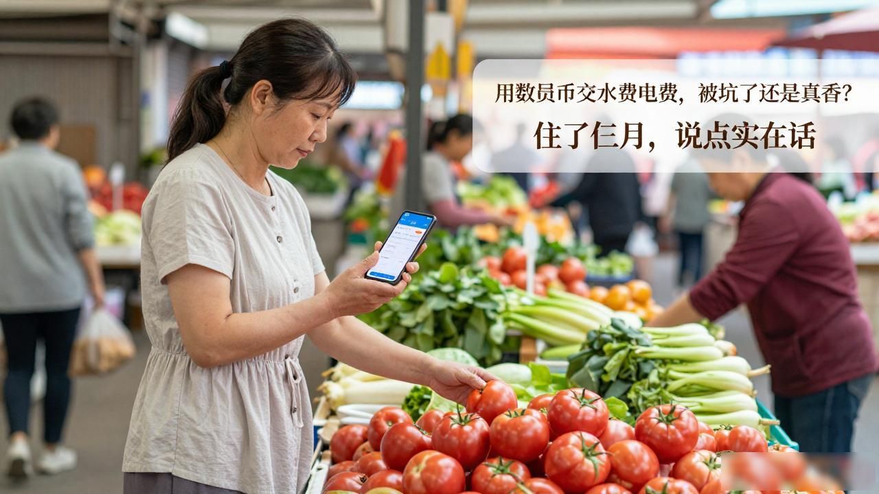用数字货币交水费电费，被坑了还是真香？住了仨月，说点实在话