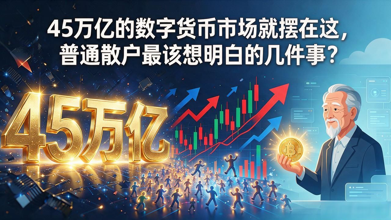 45万亿的数字货币市场就摆在这，普通散户最该想明白的几件事