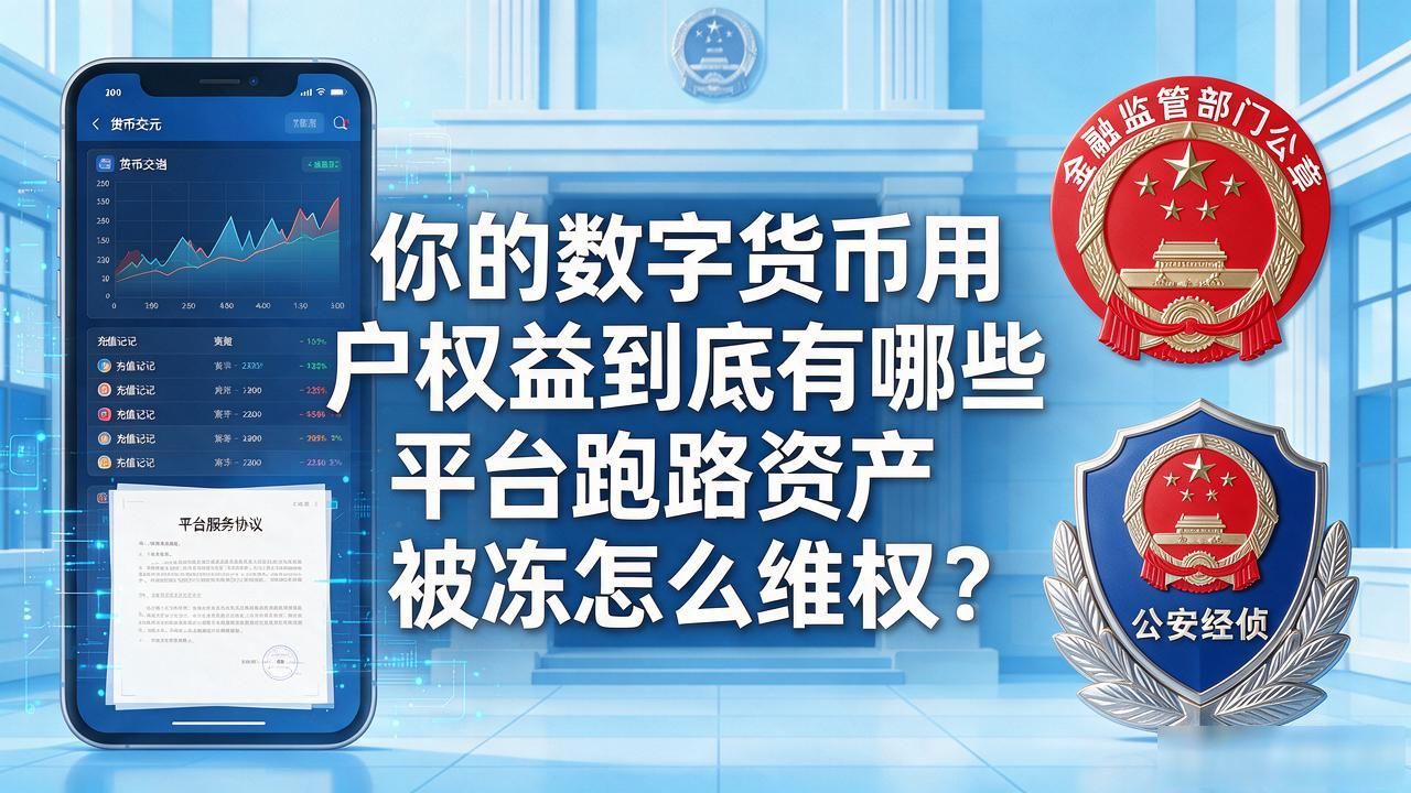 你的数字货币用户权益到底有哪些 平台跑路资产被冻怎么维权