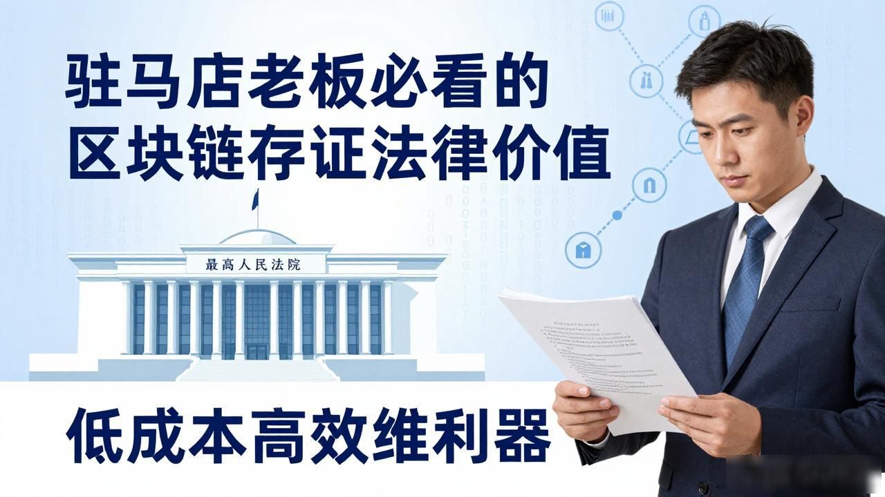 驻马店老板必看：区块链存证让打官司证据铁板钉钉