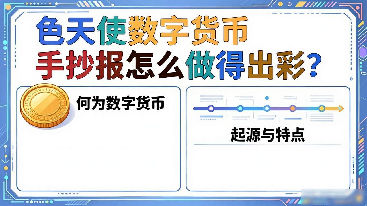 色天使数字货币手抄报怎么做得出彩？家长必看