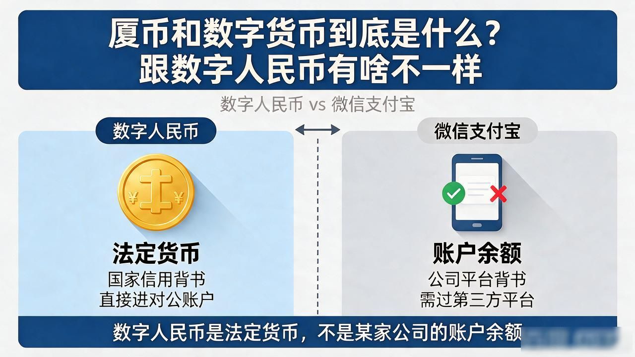 厦币和数字货币到底是什么？跟数字人民币有啥不一样