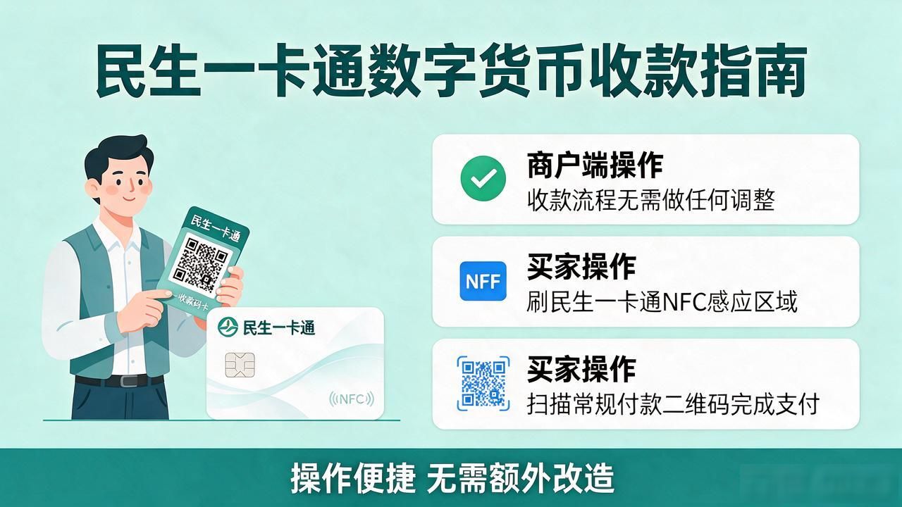 民生一卡通接数字货币，怎么用？