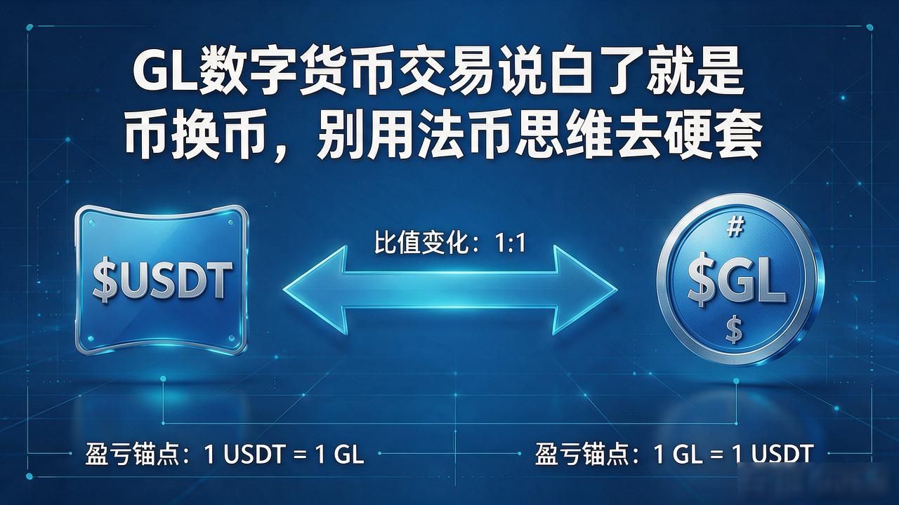 GL数字货币交易说白了就是币换币，别用法币思维去硬套