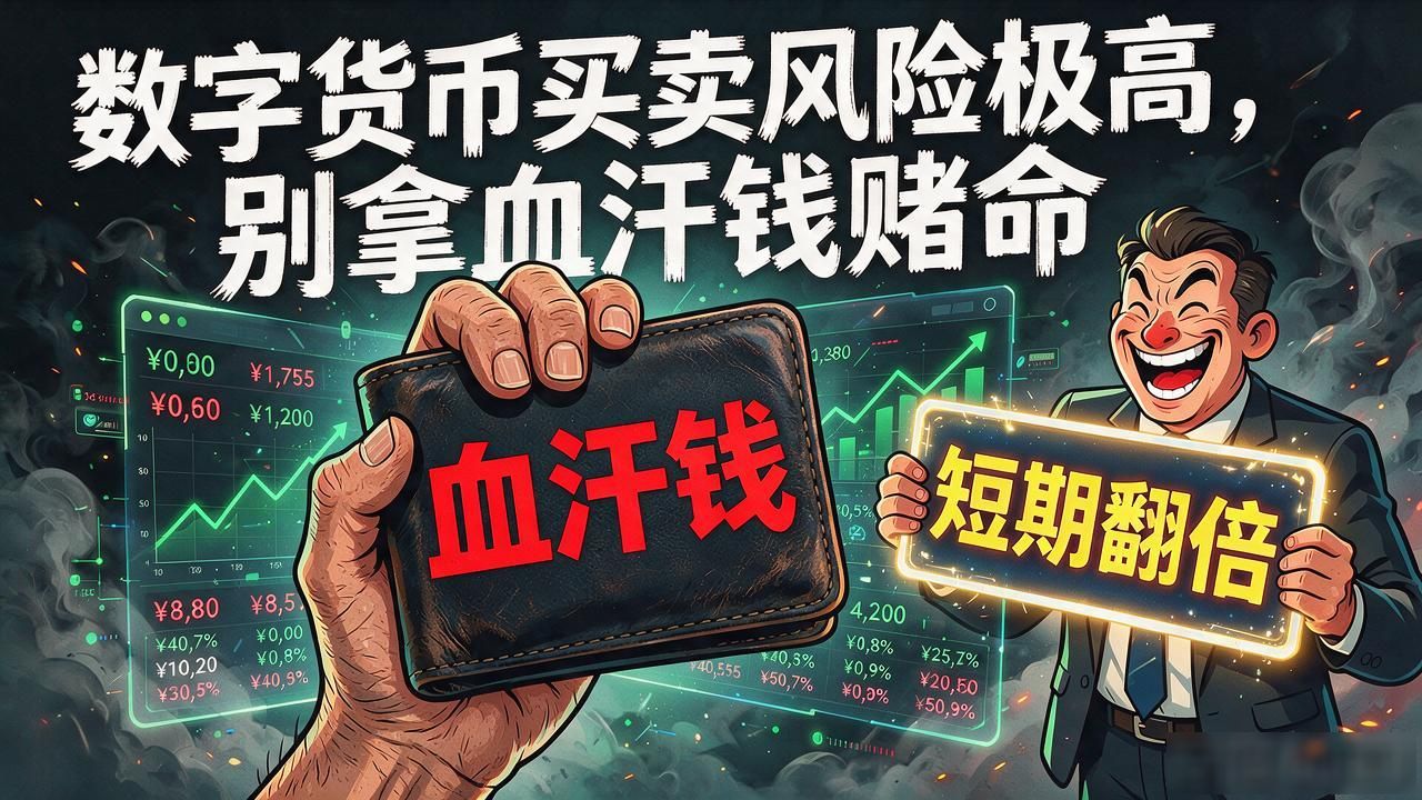 数字货币买卖风险极高，别拿血汗钱赌命