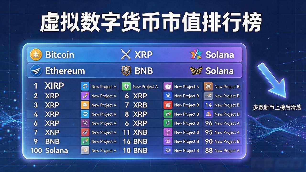 虚拟数字货币市值排行大盘点：主流币谁坐头把交椅，散户怎么挑