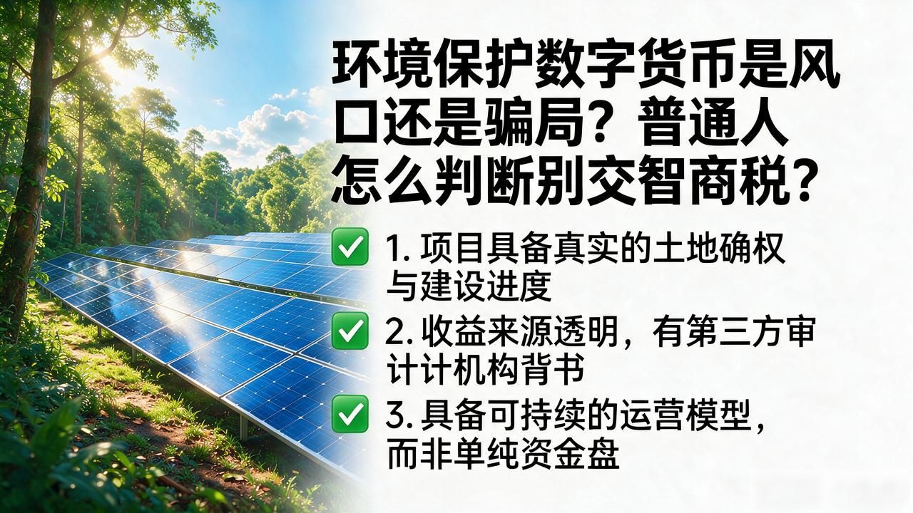 环境保护数字货币是风口还是骗局？普通人怎么判断别交智商税