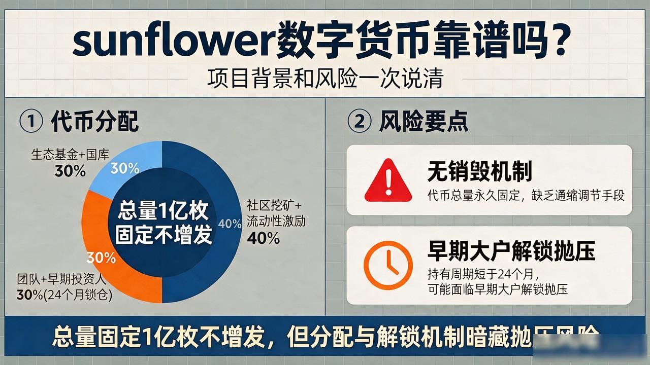 sunflower数字货币靠谱吗？项目背景和风险一次说清