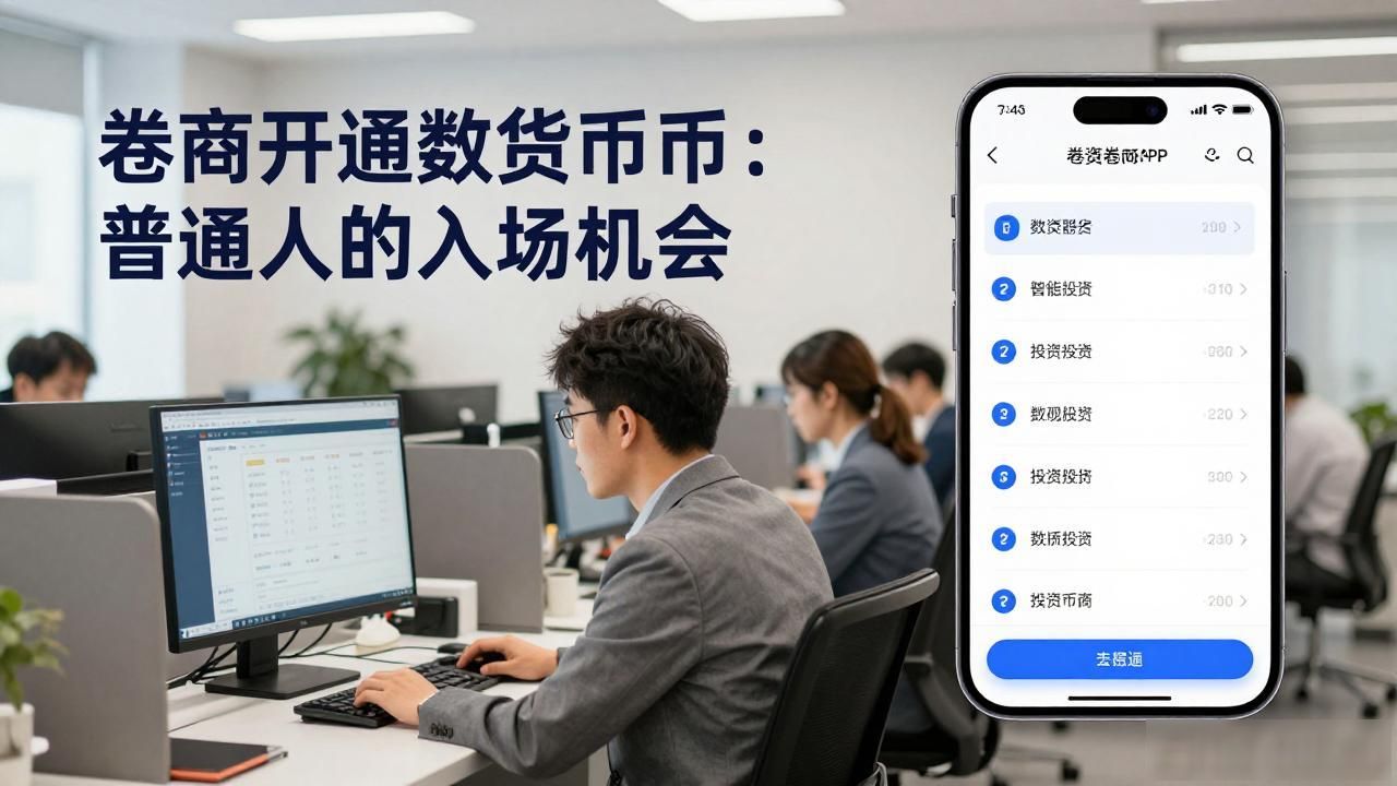 券商开通数字货币：普通人的入场机会