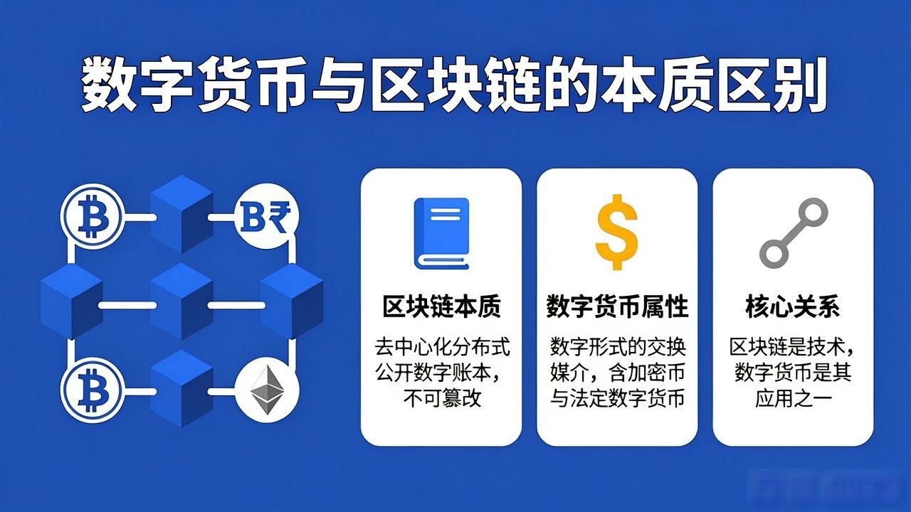 数字货币不等于区块链，一文讲清两者本质区别