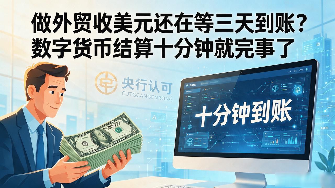 做外贸收美元还在等三天到账？数字货币结算十分钟就完事了
