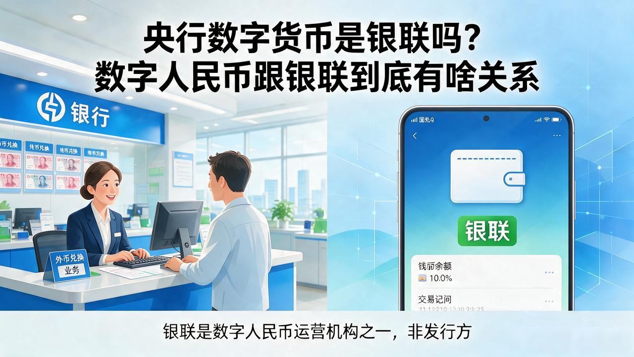 央行数字货币是银联吗？数字人民币跟银联到底有啥关系