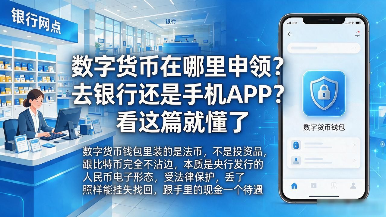 数字货币在哪里申领？去银行还是手机APP？看这篇就懂了