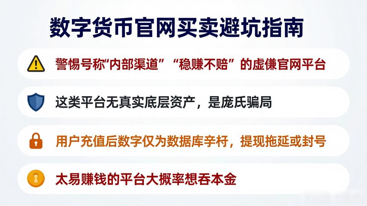 数字货币官网买卖避坑指南