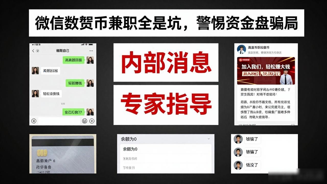 微信数字货币兼职全是坑，警惕资金盘骗局