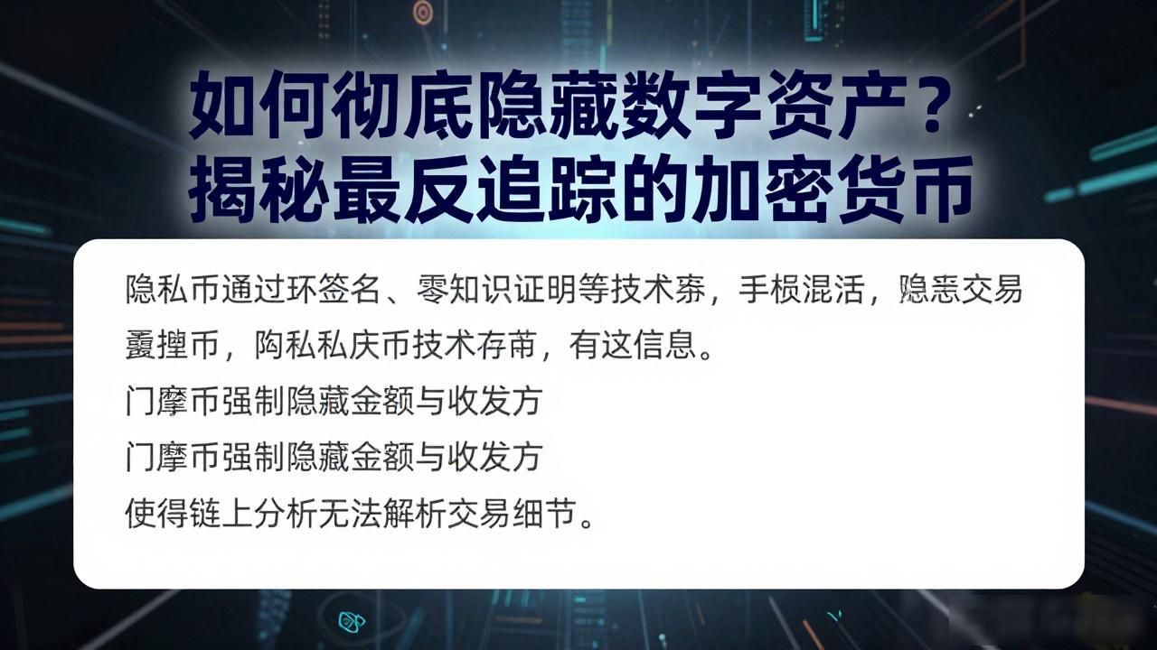 如何彻底隐藏数字资产？揭秘最反追踪的加密货币