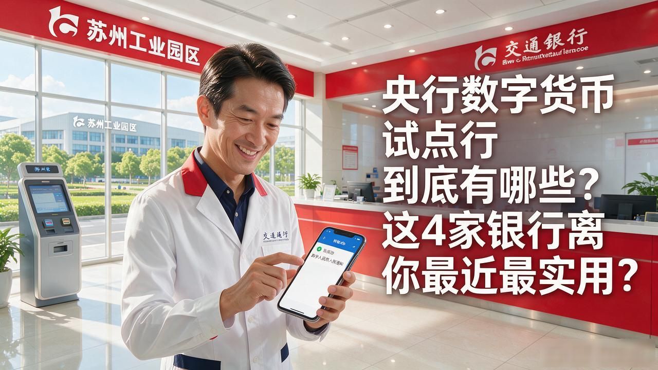 央行数字货币试点行到底有哪些？这4家银行离你最近最实用
