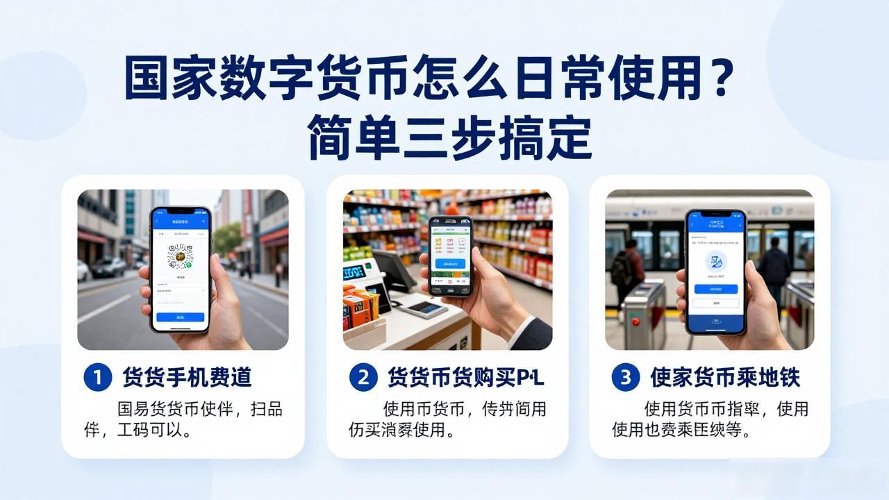 国家数字货币怎么日常使用？简单三步搞定
