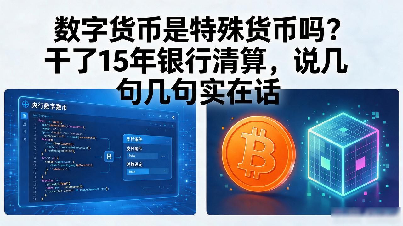 数字货币是特殊货币吗？干了15年银行清算，说几句实在话
