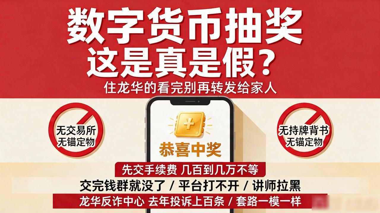 深圳龙华"数字货币抽奖"是真是假？住龙华的看完别再转发给家人