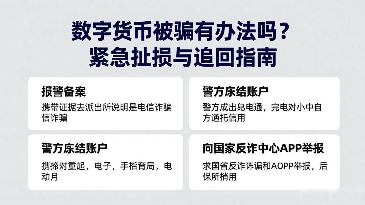 数字货币被骗有办法吗？紧急止损与追回指南