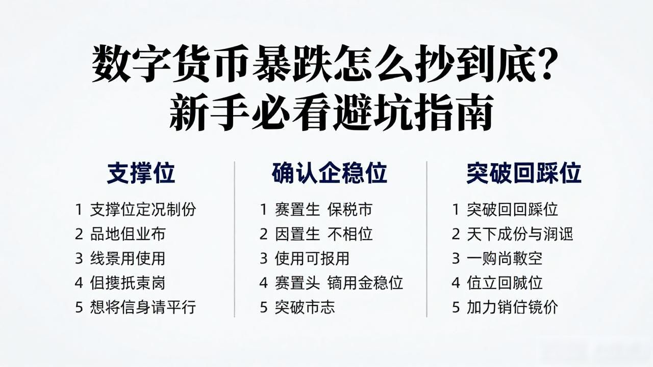 数字货币暴跌怎么抄到底？新手必看避坑指南