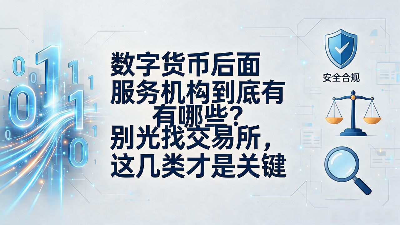 数字货币后面服务机构到底有哪些？别光找交易所，这几类才是关键