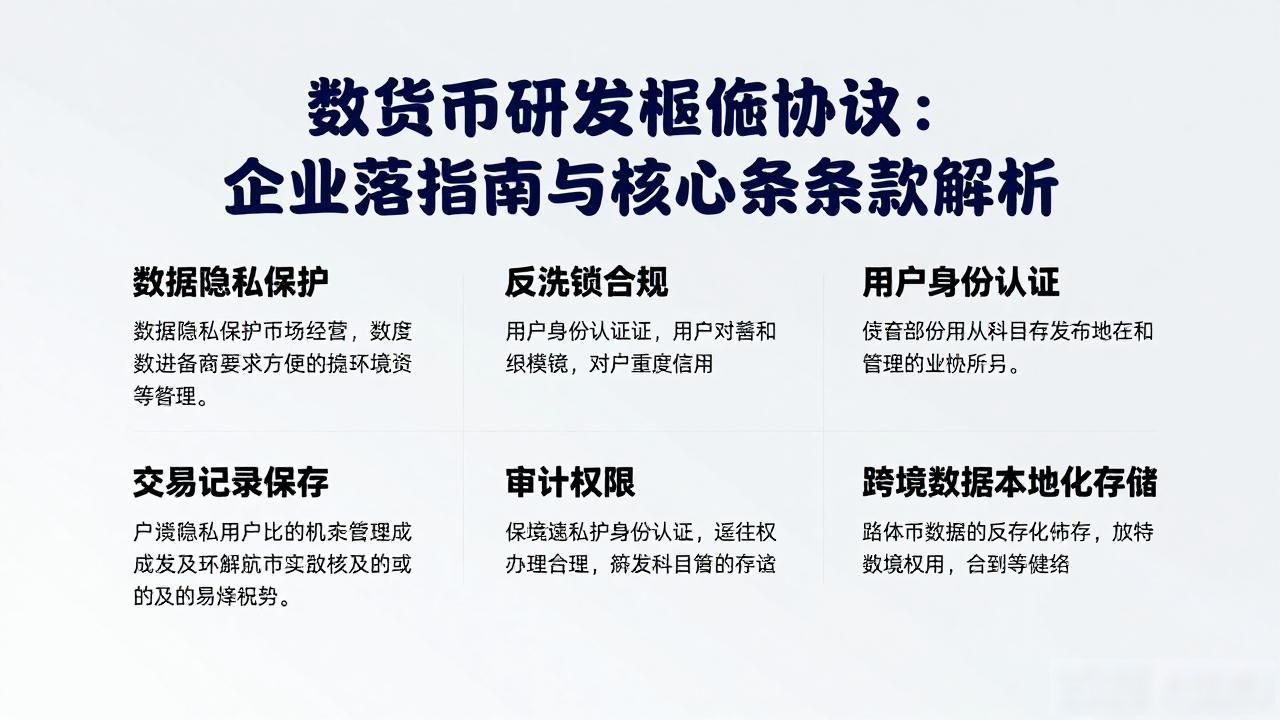 数字货币研发框架协议：企业落地指南与核心条款解析