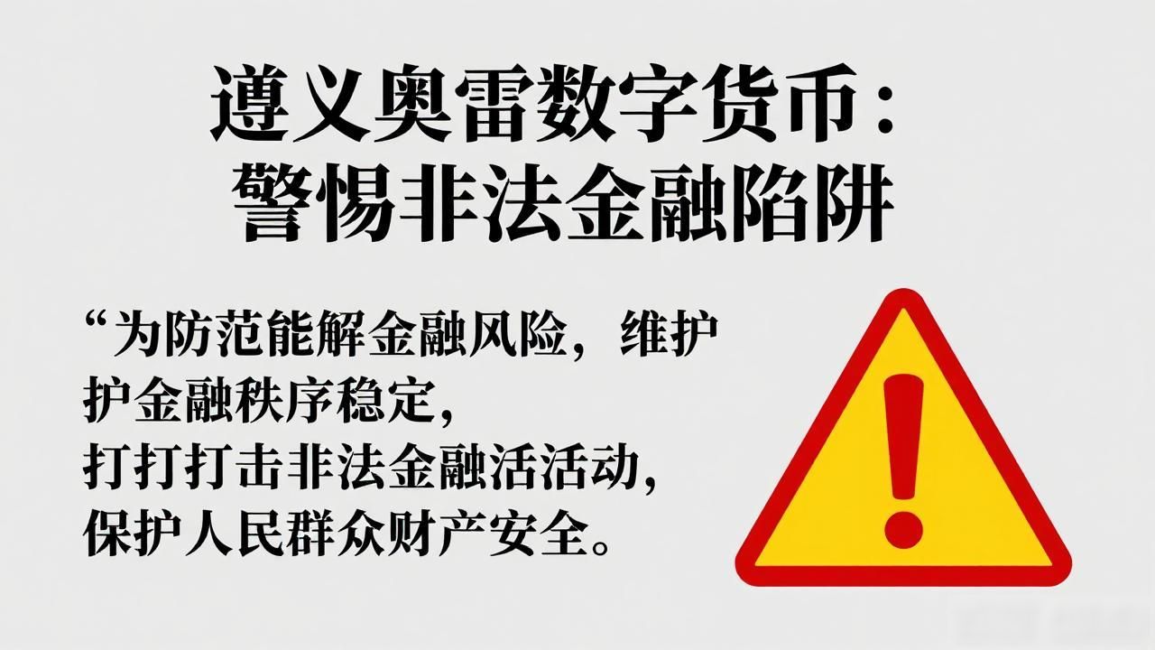 遵义奥雷数字货币：警惕非法金融陷阱