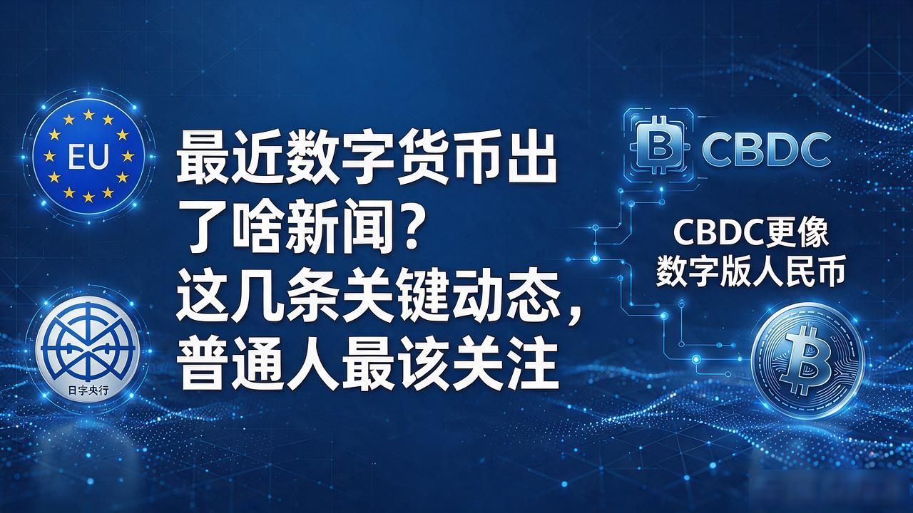 最近数字货币出了啥新闻？这几条关键动态，普通人最该关注