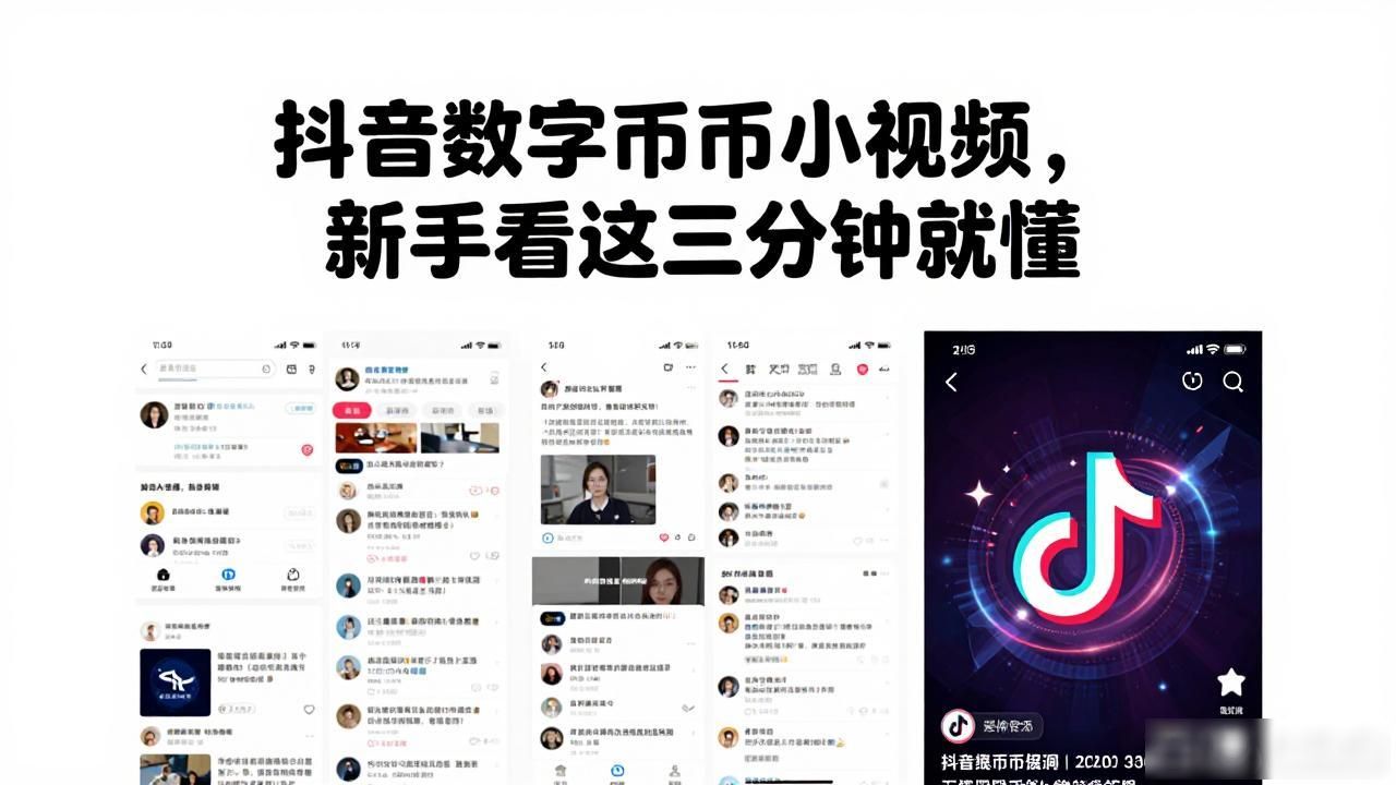 抖音数字货币小视频，新手看这三分钟就懂