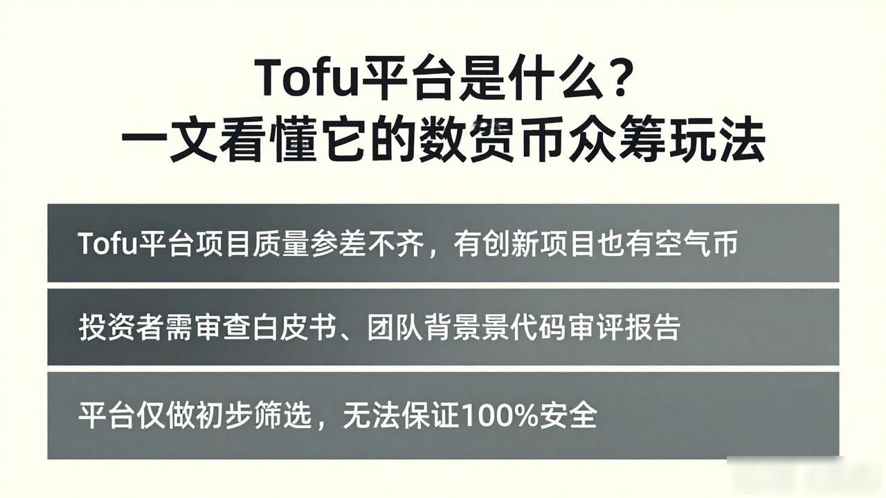 Tofu平台是什么？一文看懂它的数字货币众筹玩法