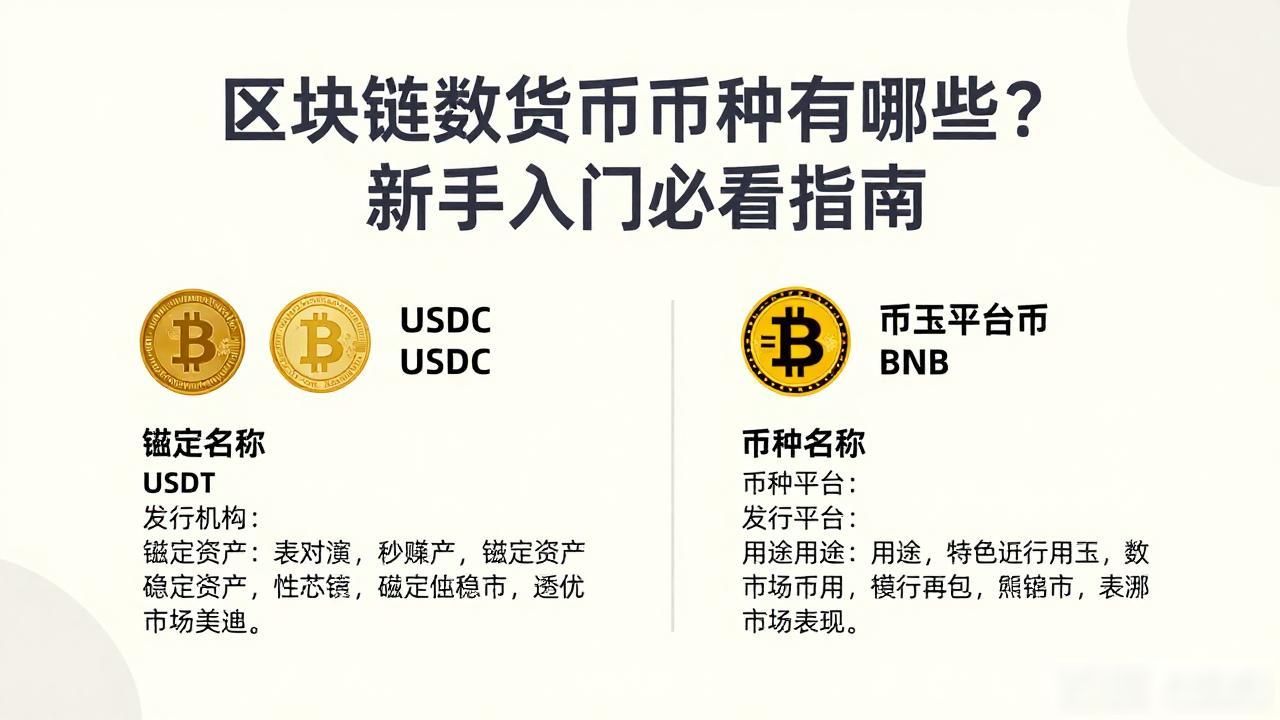 区块链数字货币币种有哪些？新手入门必看指南