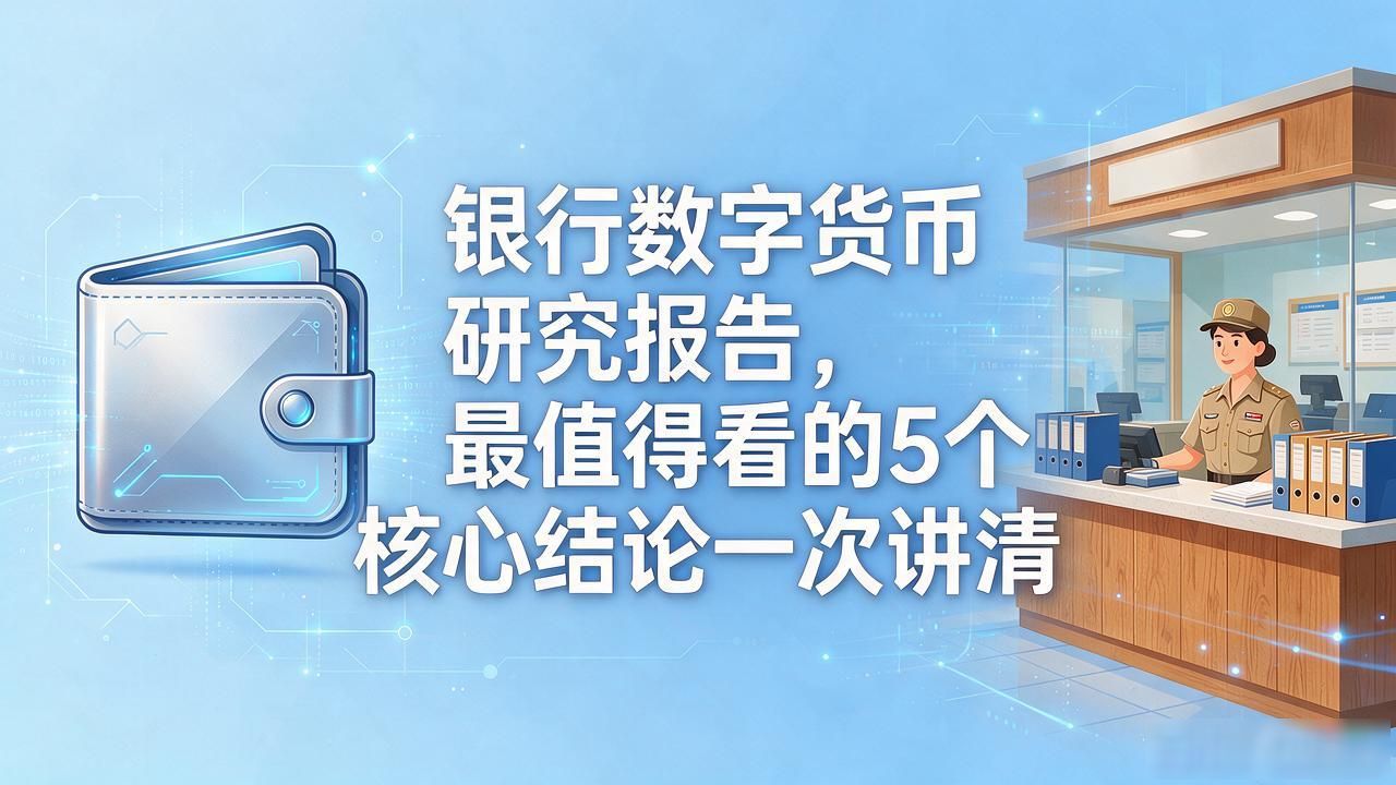 银行数字货币研究报告，最值得看的5个核心结论一次讲清